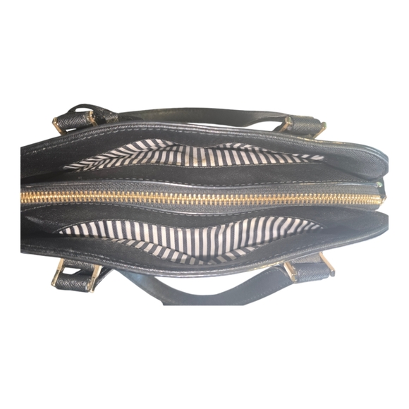 KATE SPADE LEATHER, BEIGE AND BLACK, CROSSBODY SATCHEL PURSE.NWOT,with wallet - Picture 9 of 15